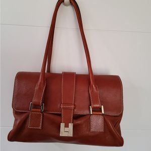 Lambertson Truex Brown Leather Handbag/Shoulder Bag